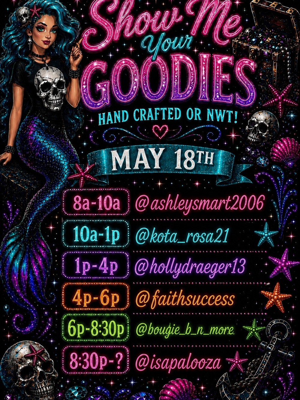 Show me your goodies share show train